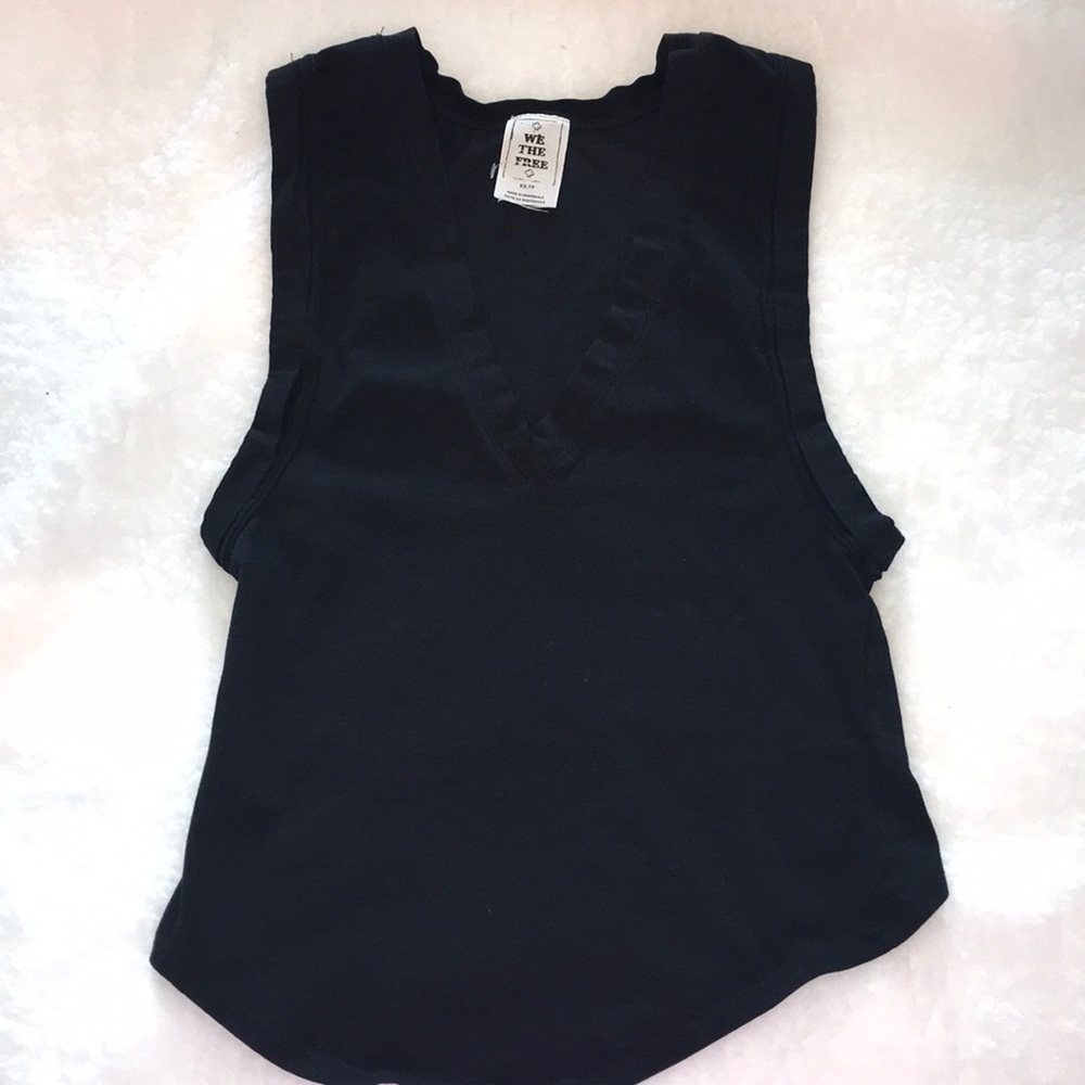 Free People V-neck sleeveless tee